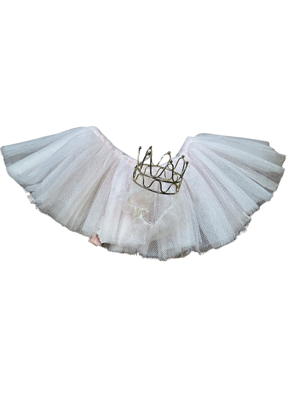 Vintage Terrys Village Porch Goose Pink TuTu & Gold Crown Birthday Princess
